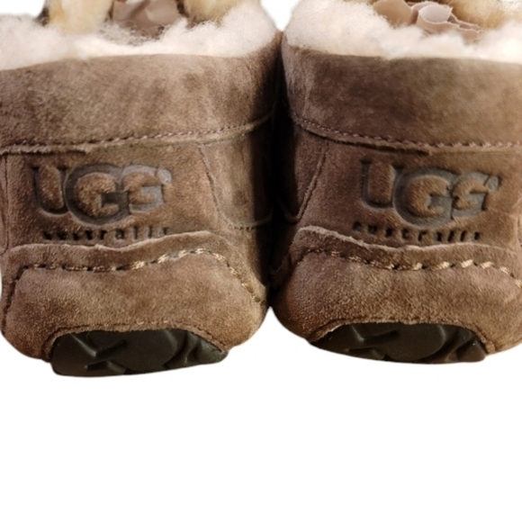 UGG Australia Ascot Men's Brown Suede Moccasin Loafer Slippers Size 7 - Picture 4 of 7